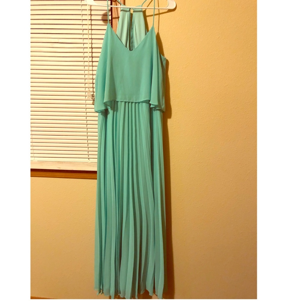 Turquoise summer floor length dress